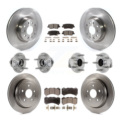 Kit de rotors et plaquettes de frein à disque, roulements de moyeu avant et arrière (10 pièces) pour Cadillac CTS