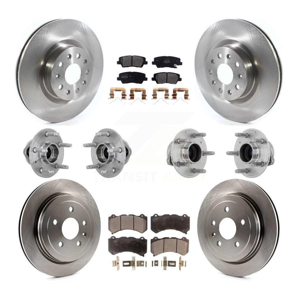 Kit de rotors et plaquettes de frein à disque, roulements de moyeu avant et arrière (10 pièces) pour Cadillac CTS