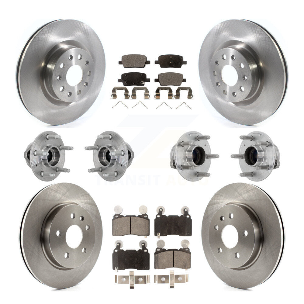 Kit de plaquettes de Rotor de frein, roulement de moyeu avant et arrière (10 pièces) pour Cadillac CT6 RW 2016 – 2018