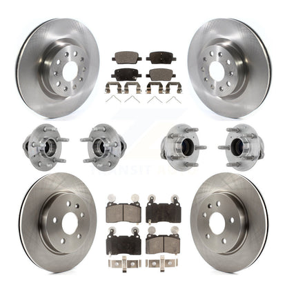 Kit de plaquettes de Rotor de frein, roulement de moyeu avant et arrière (10 pièces) pour Cadillac CT6 RW 2016 – 2018