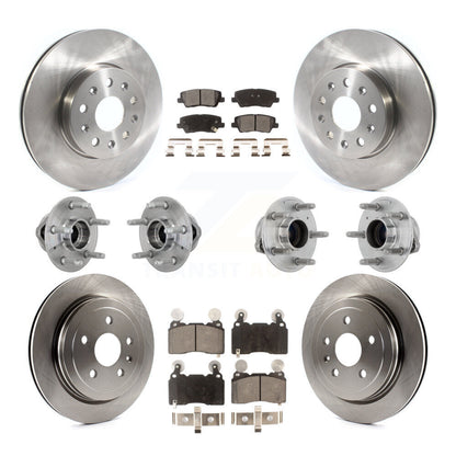 Kit de rotors et plaquettes de frein à disque, roulements de moyeu avant et arrière (10 pièces) pour Cadillac CTS