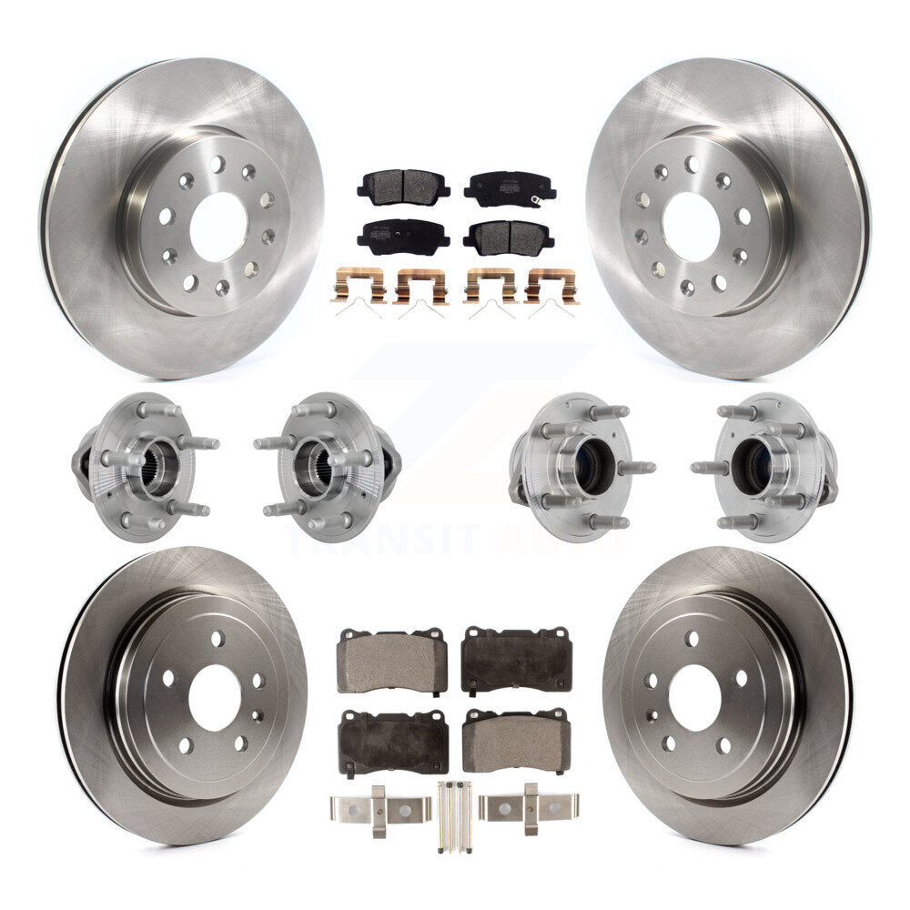 Kit de rotors et plaquettes de frein à disque, roulements de moyeu avant et arrière (10 pièces) pour Cadillac CTS