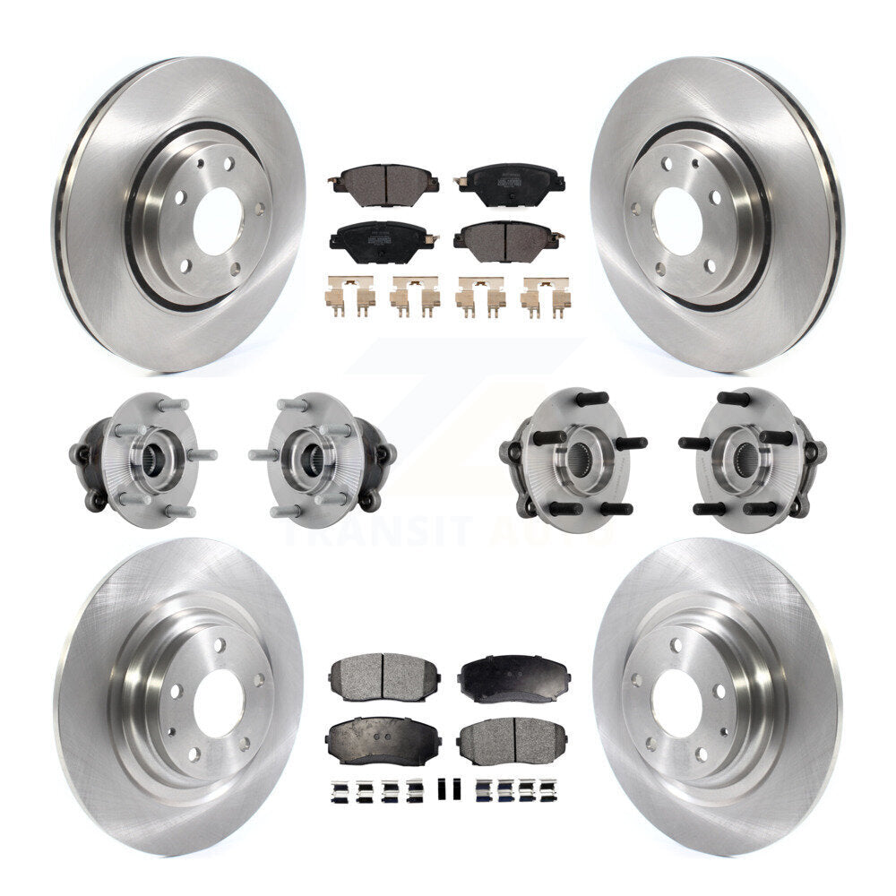 Kit de rotor et de plaquettes de frein avec roulement de moyeu avant et arrière (10 pièces) pour Mazda CX-9 AW 2016 – 2023