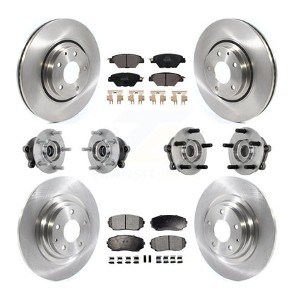 Kit de rotor et de plaquettes de frein avec roulement de moyeu avant et arrière (10 pièces) pour Mazda CX-9 AW 2016 – 2023