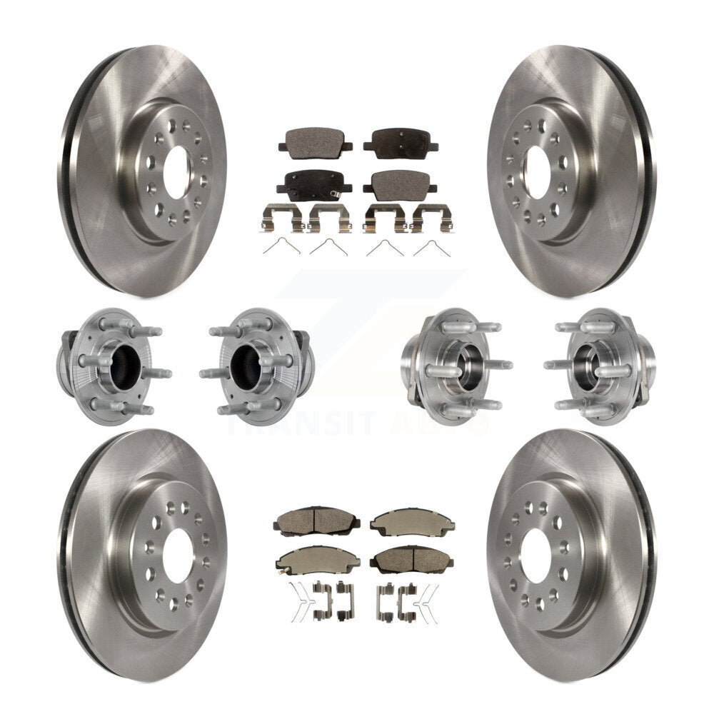 Kit de plaquettes de Rotor de frein, roulement de moyeu avant et arrière (10 pièces) pour Chevrolet Traverse GMC FW