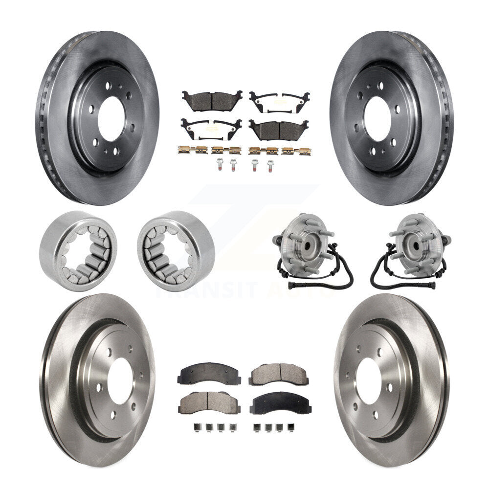 Kit de patins de rotor de frein, roulement de moyeu avant et arrière (10 pièces) pour Ford F-150 RW 15-17