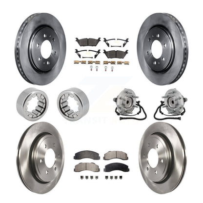 Kit de patins de rotor de frein, roulement de moyeu avant et arrière (10 pièces) pour Ford F-150 RW 15-17