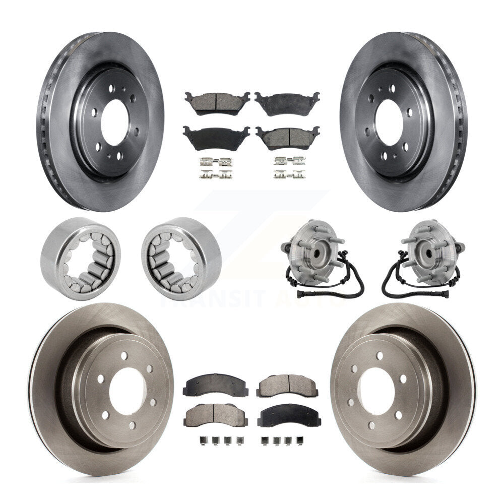Kit de patins de rotor de frein, roulement de moyeu avant et arrière (10 pièces) pour Ford F-150 RW 15-17
