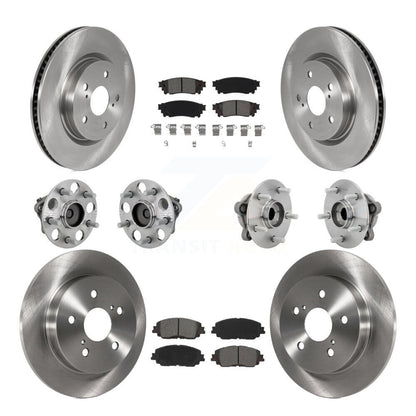 Kit de rotors et plaquettes de frein à disque, roulements de moyeu avant et arrière (10 pièces) pour Toyota C-HR