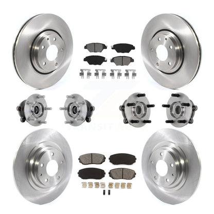 Kit de rotor et de plaquettes de frein avec roulement de moyeu avant et arrière (10 pièces) pour Mazda CX-9 AW 2016 – 2023