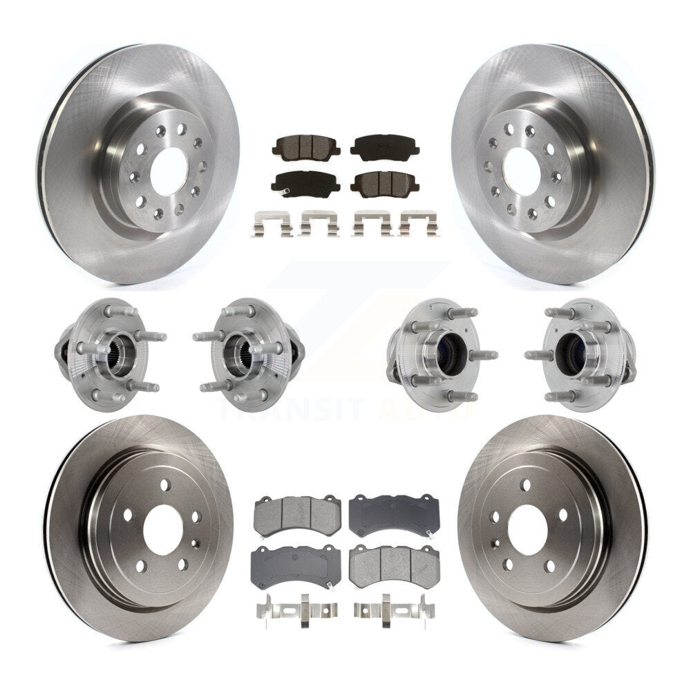 Kit de rotors et plaquettes de frein à disque, roulements de moyeu avant et arrière (10 pièces) pour Cadillac CTS