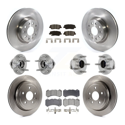 Kit de rotors et plaquettes de frein à disque, roulements de moyeu avant et arrière (10 pièces) pour Cadillac CTS