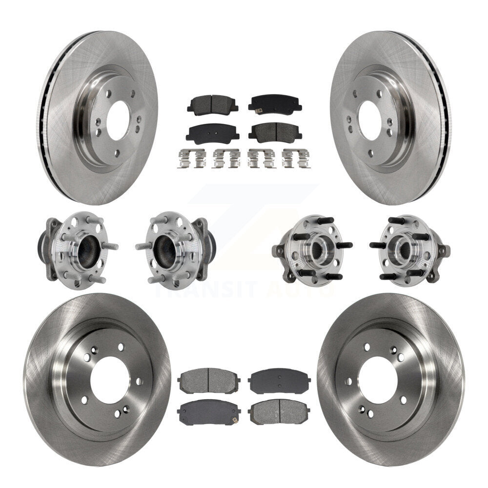 Kit de plaquettes de Rotor de frein à disque, roulement de moyeu avant et arrière (10 pièces) pour Hyundai Sonata Kia K
