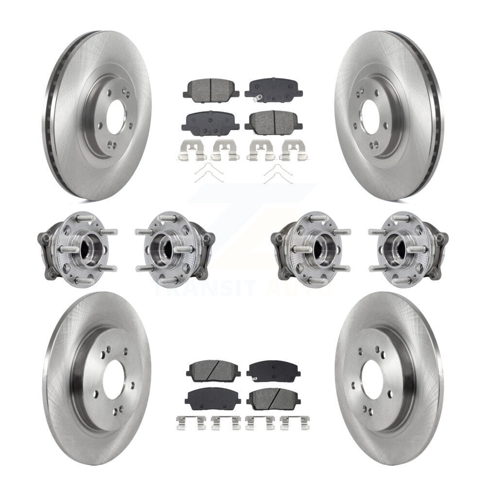 Kit de Rotor et de plaquettes de frein, roulement de moyeu avant et arrière (10 pièces) pour Hyundai Palisade Kia AW