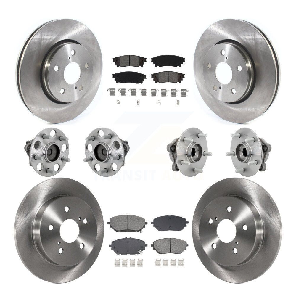 Kit de rotors et plaquettes de frein à disque, roulements de moyeu avant et arrière (10 pièces) pour Toyota C-HR