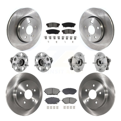 Kit de rotors et plaquettes de frein à disque, roulements de moyeu avant et arrière (10 pièces) pour Toyota C-HR