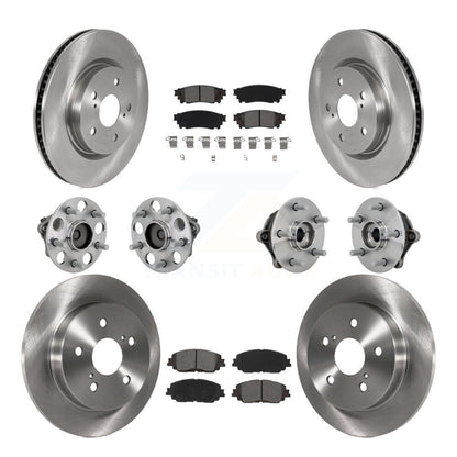 Kit de rotors et plaquettes de frein à disque, roulements de moyeu avant et arrière (10 pièces) pour Toyota RAV4