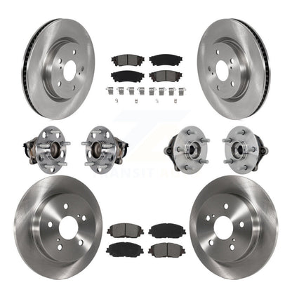 Kit de rotors et plaquettes de frein à disque, roulements de moyeu avant et arrière (10 pièces) pour Toyota RAV4