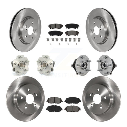Kit de rotors et plaquettes de frein à disque, roulements de moyeu avant et arrière (10 pièces) pour Toyota RAV4