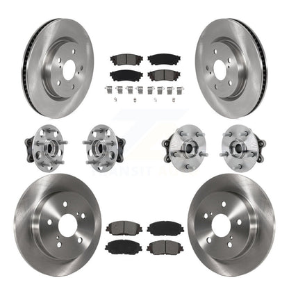 Kit de rotors et plaquettes de frein à disque, roulements de moyeu avant et arrière (10 pièces) pour Toyota RAV4