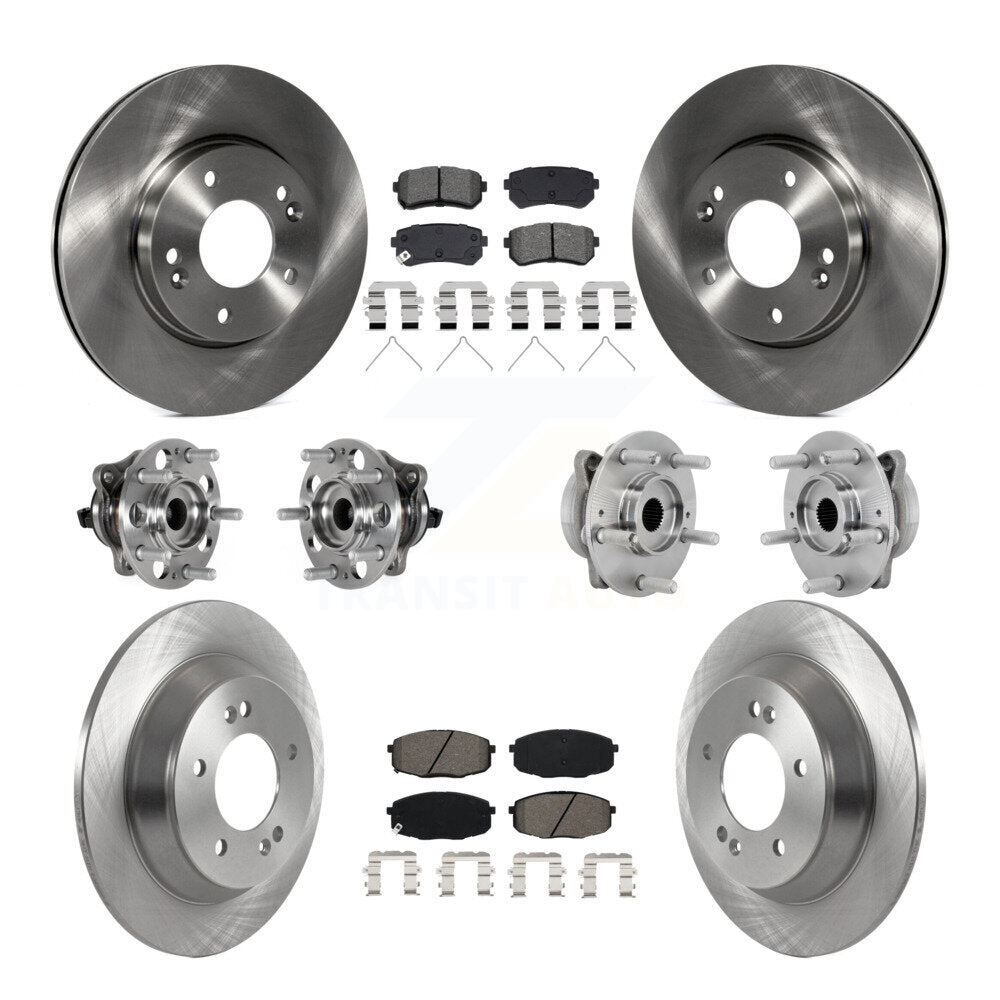 Kit de plaquettes de Rotor de frein, roulement de moyeu avant et arrière (10 pièces), pour Hyundai Kona FWD avec 1.6