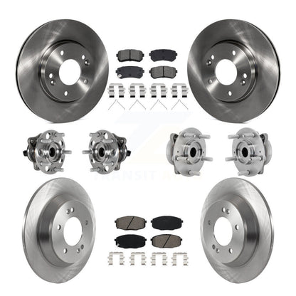 Kit de plaquettes de Rotor de frein, roulement de moyeu avant et arrière (10 pièces), pour Hyundai Kona FWD avec 1.6