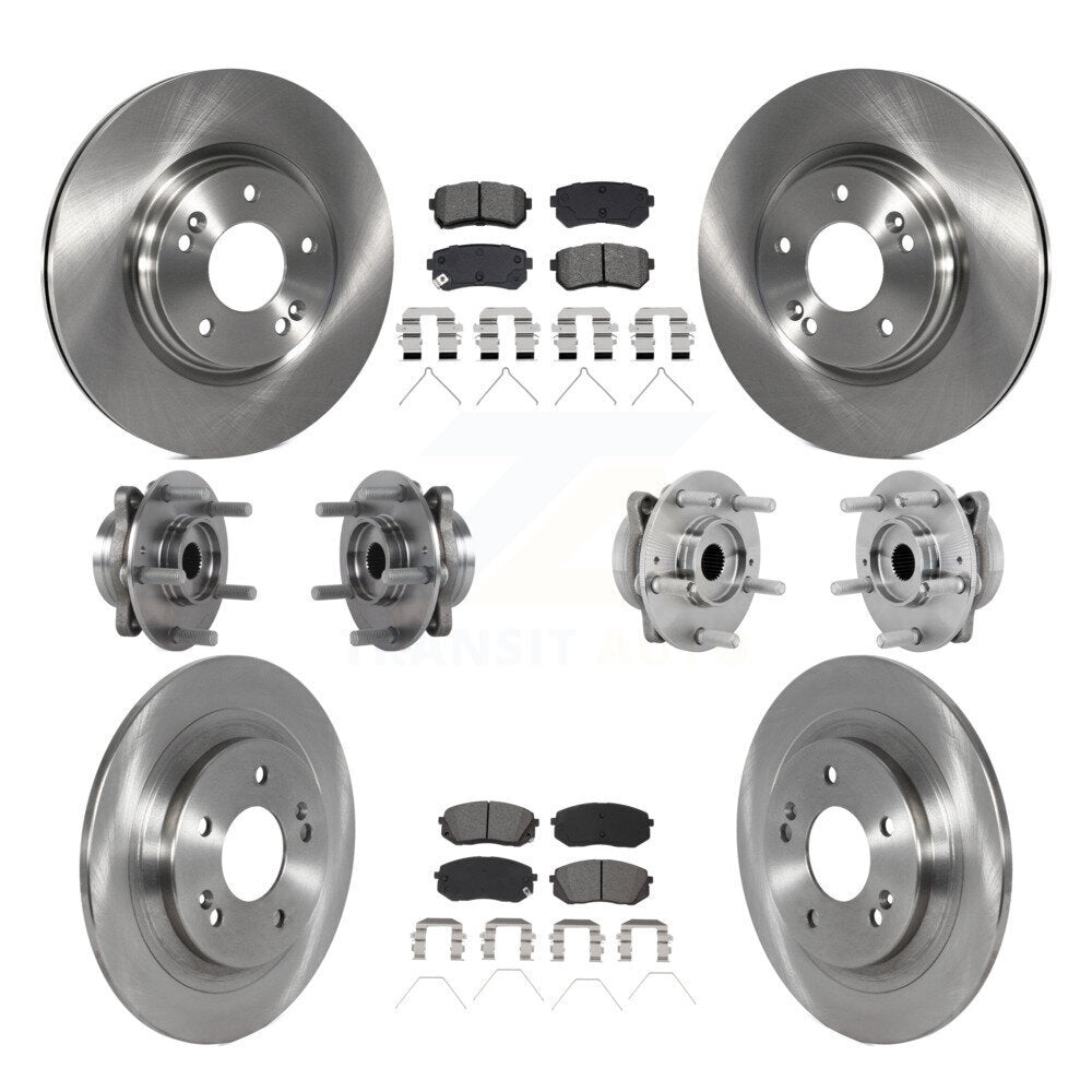 Kit de rotors et plaquettes de frein, roulement de moyeu avant et arrière (10 pièces), pour Hyundai Kona Kia Selto
