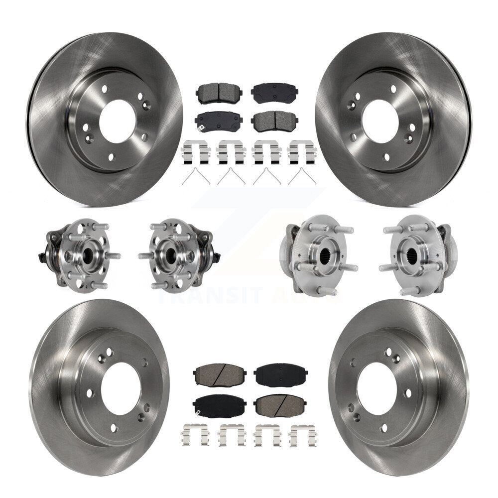 Kit de rotors et plaquettes de frein à disque, roulements de moyeu avant et arrière (10 pièces) pour Hyundai Kona
