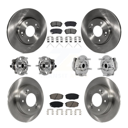 Kit de rotors et plaquettes de frein à disque, roulements de moyeu avant et arrière (10 pièces) pour Hyundai Kona