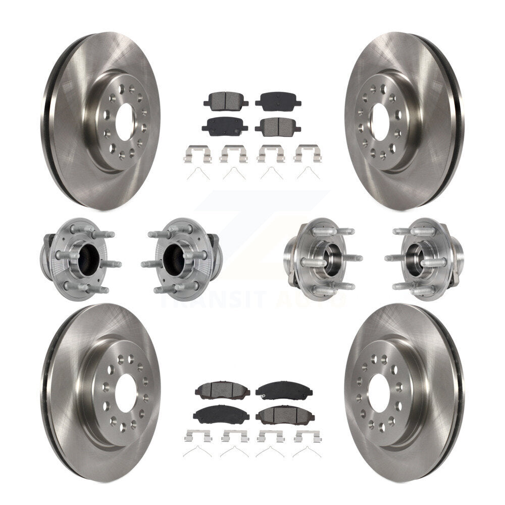 Kit de plaquettes de Rotor de frein, roulement de moyeu avant et arrière (10 pièces) pour Chevrolet Traverse GMC FW