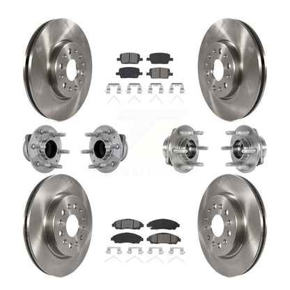 Kit de plaquettes de Rotor de frein, roulement de moyeu avant et arrière (10 pièces) pour Chevrolet Traverse GMC FW
