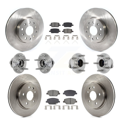 Kit de Rotor et plaquettes de frein à disque, roulement de moyeu avant et arrière (10 pièces) pour Chevrolet Camar
