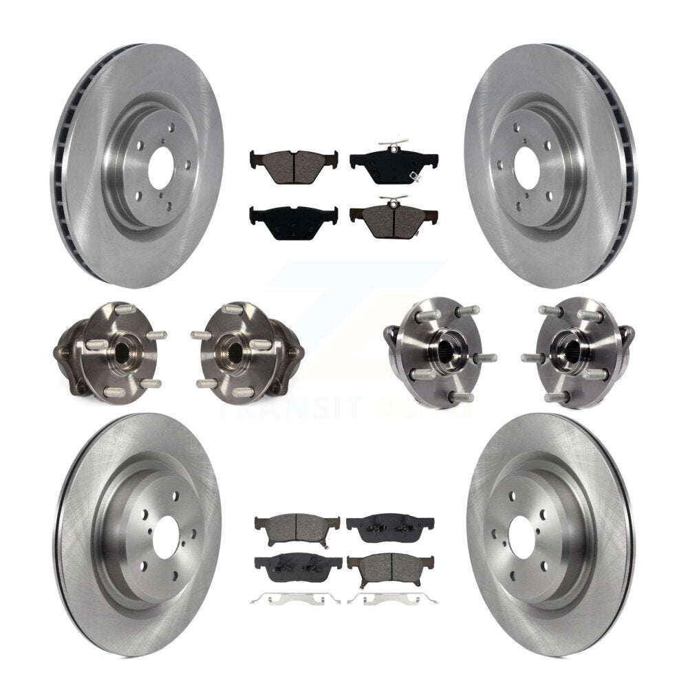Kit de rotors et plaquettes de frein avec roulement de moyeu avant et arrière (10 pièces) pour Subaru Ascen 2019 – 2022
