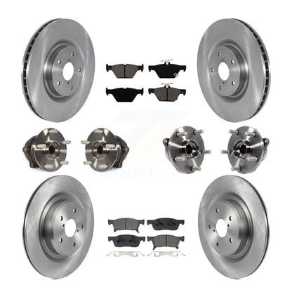 Kit de rotors et plaquettes de frein avec roulement de moyeu avant et arrière (10 pièces) pour Subaru Ascen 2019 – 2022