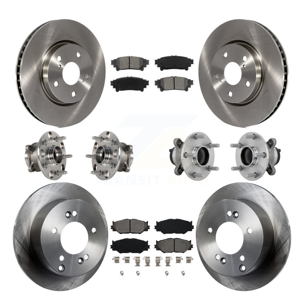 Kit de plaquettes de Rotor de frein, roulement de moyeu avant et arrière (10 pièces) pour Base Lexus IS250 avec RW