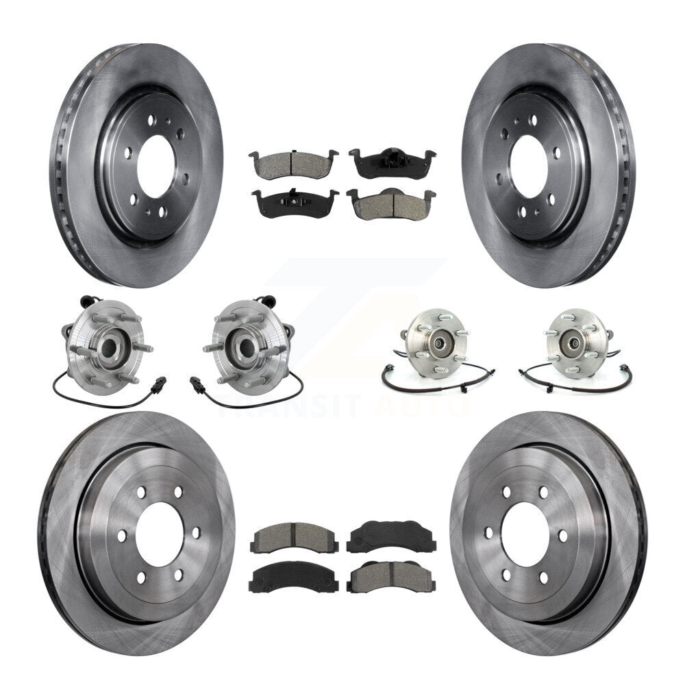 Kit de rotors et plaquettes de frein, roulement de moyeu avant et arrière (10 pièces) pour Ford Expedition Lincol