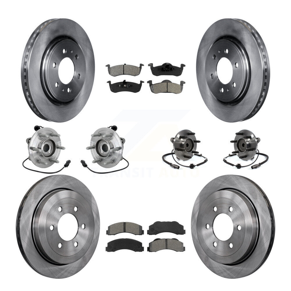 Kit de rotors et plaquettes de frein, roulement de moyeu avant et arrière (10 pièces) pour Ford Expedition Lincol