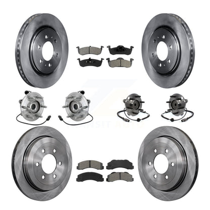 Kit de rotors et plaquettes de frein, roulement de moyeu avant et arrière (10 pièces) pour Ford Expedition Lincol