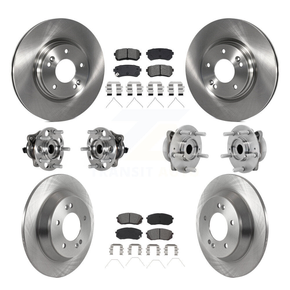 Kit de rotors et plaquettes de frein à disque, roulements de moyeu avant et arrière (10 pièces) pour Hyundai Kona