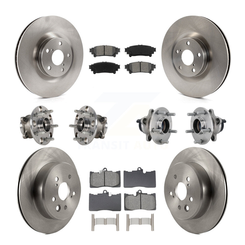Kit de Rotor et de plaquettes de frein, roulement de moyeu avant et arrière (10 pièces) pour Lexus GS350 RC300 GS450
