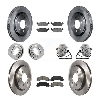 Kit de patins de rotor de frein, roulement de moyeu avant et arrière (10 pièces) pour Ford F-150 RW 15-17