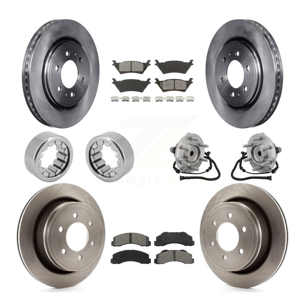 Kit de patins de rotor de frein, roulement de moyeu avant et arrière (10 pièces) pour Ford F-150 RW 15-17