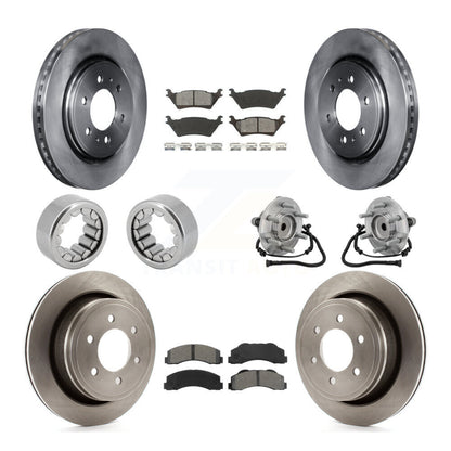 Kit de patins de rotor de frein, roulement de moyeu avant et arrière (10 pièces) pour Ford F-150 RW 15-17