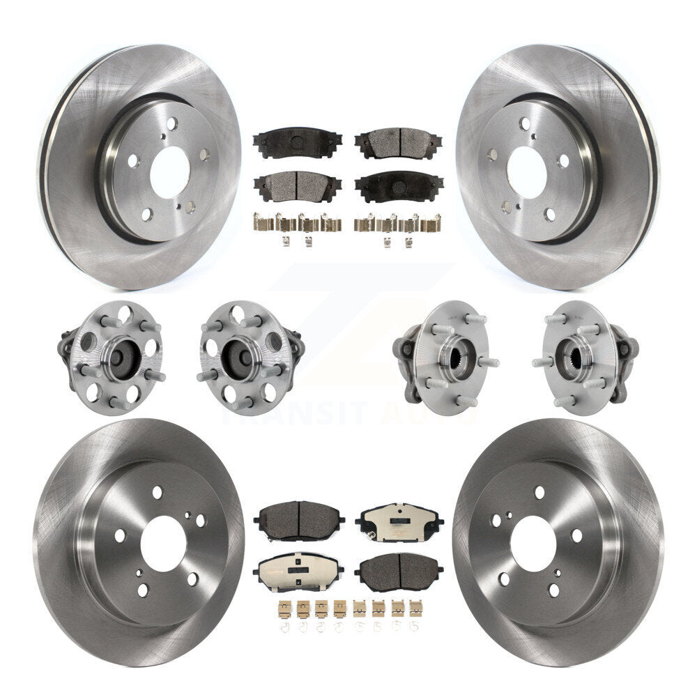 Kit de rotors et plaquettes de frein à disque, roulements de moyeu avant et arrière (10 pièces) pour Toyota C-HR