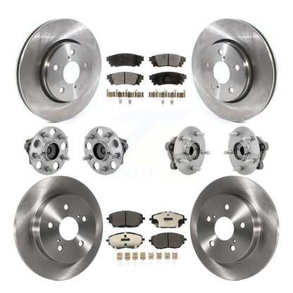 Kit de rotors et plaquettes de frein à disque, roulements de moyeu avant et arrière (10 pièces) pour Toyota C-HR