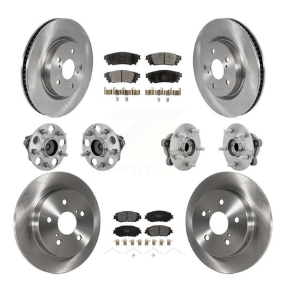 Kit de rotors et plaquettes de frein à disque, roulements de moyeu avant et arrière (10 pièces) pour Toyota C-HR