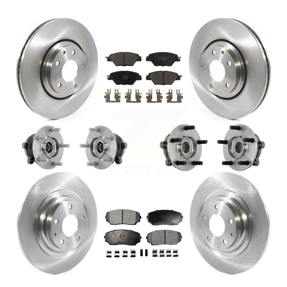 Kit de rotor et de plaquettes de frein avec roulement de moyeu avant et arrière (10 pièces) pour Mazda CX-9 AW 2016 – 2023