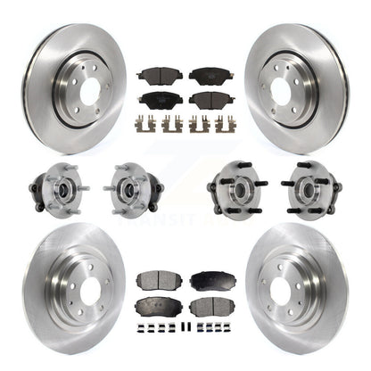 Kit de rotor et de plaquettes de frein avec roulement de moyeu avant et arrière (10 pièces) pour Mazda CX-9 AW 2016 – 2023