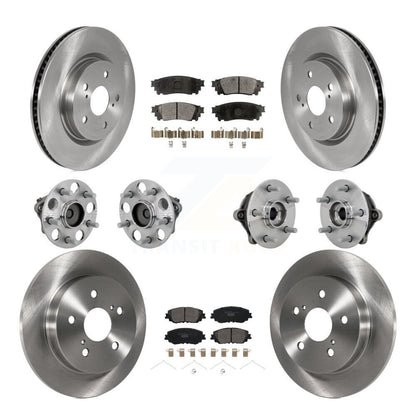 Kit de rotors et plaquettes de frein à disque, roulements de moyeu avant et arrière (10 pièces) pour Toyota RAV4
