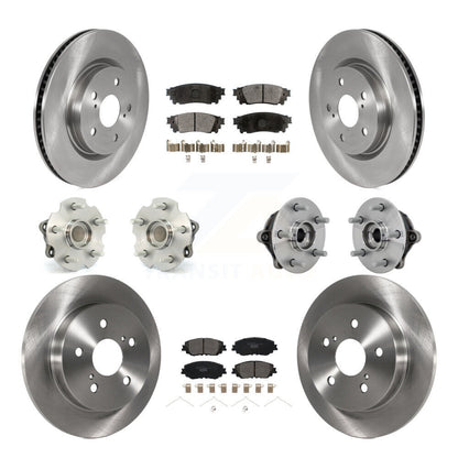 Kit de rotors et plaquettes de frein à disque, roulements de moyeu avant et arrière (10 pièces) pour Toyota RAV4